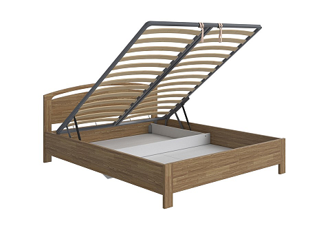 Деревянная кровать Веста 1-R с подъемным механизмом - Современная кровать с изголовьем, украшенным декоративной резкой