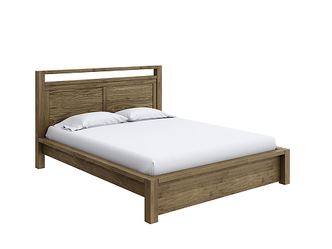 Кровать 140х190 Fiord - Кровать из массива с декоративной резкой в изголовье.