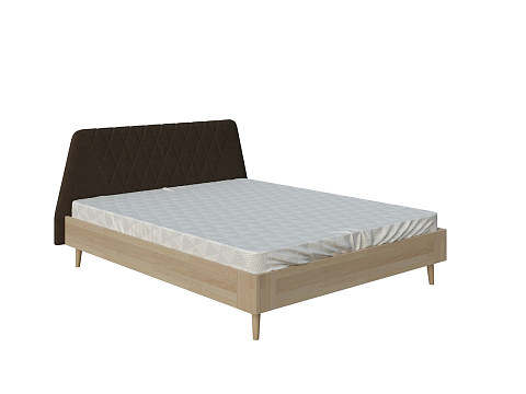 Кровать 140х190 Lagom Hill Wood - Оригинальная кровать без встроенного основания из массива сосны с мягкими элементами.